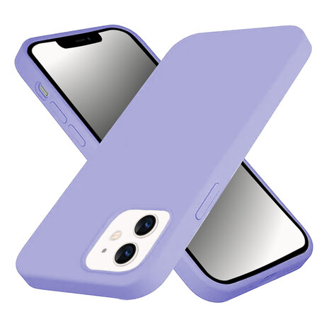 ShieldCase® ShieldCase Silicone case iPhone 12 - 6.1 inch (lichtpaars)