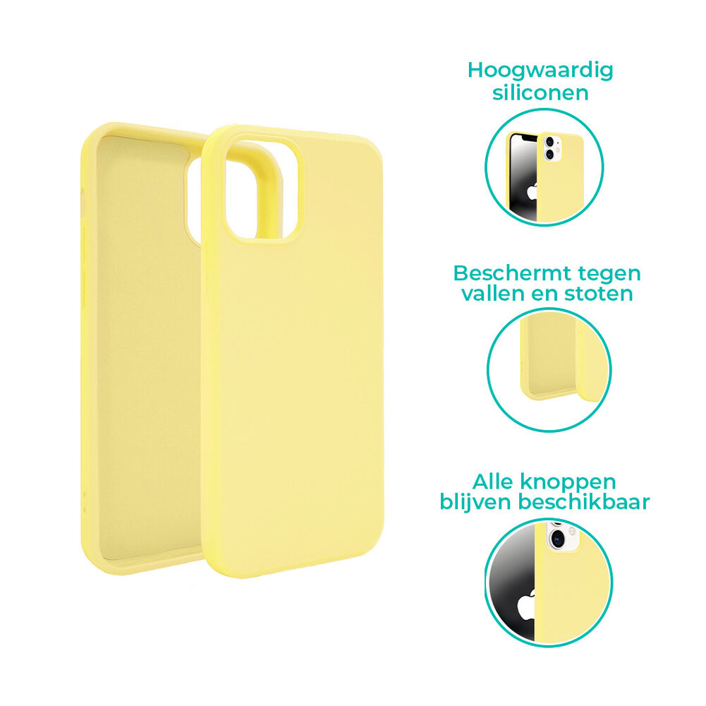 ShieldCase® ShieldCase Silicone case iPhone 12  - 6.1 inch (geel)