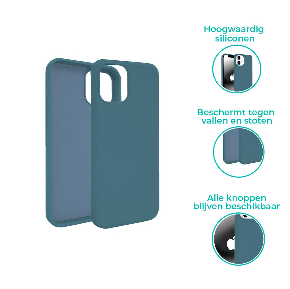 ShieldCase® ShieldCase Silicone case iPhone 12 - 6.1 inch (blauw)