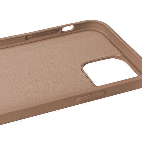 ShieldCase® ShieldCase Silicone case iPhone 12 (lichtbruin)