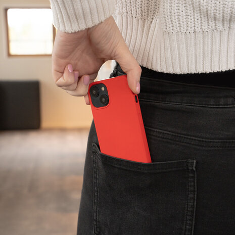 ShieldCase® ShieldCase iPhone 13 silicone case (rood)