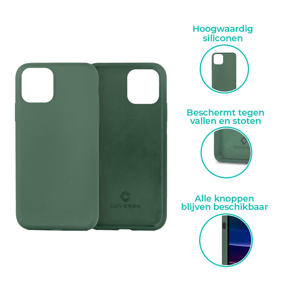 Coverzs Coverzs Luxe Liquid Silicone case iPhone 11 (dennengroen)