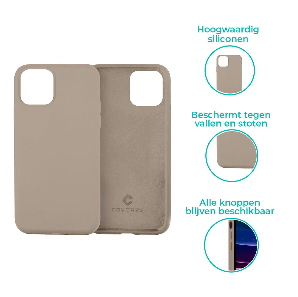 Coverzs Coverzs Luxe Liquid Silicone case iPhone 11 (grijs)