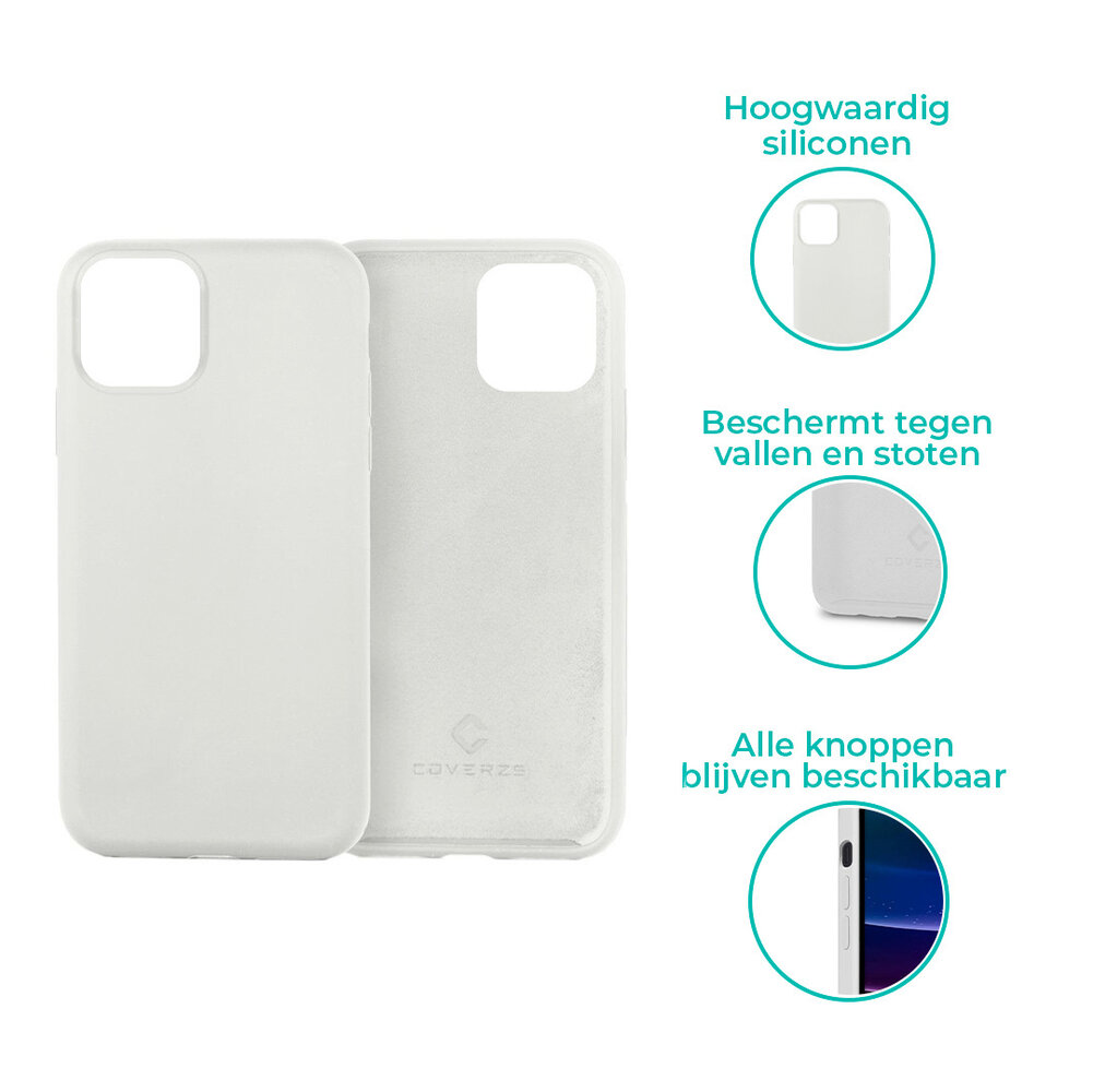 Coverzs Coverzs Luxe Liquid Silicone case iPhone 11 (wit)