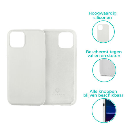 Coverzs Coverzs Luxe Liquid Silicone case iPhone 11 (wit)
