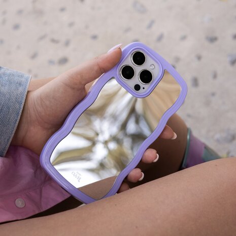 xoxo Wildhearts xoxo Wildhearts Wavy mirror case Lilac - iPhone 14 Pro Max hoesje xoxo Wildhearts xoxo Wildhearts Wavy mirror case Lilac - iPhone 14 Pro Max hoesje
