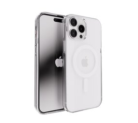 Coverzs iPhone 15 Pro Clear metallic case met MagSafe (zilver) Coverzs iPhone 15 Pro Clear metallic case met MagSafe (zilver)