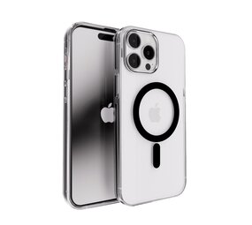 Coverzs iPhone 15 Pro Max Clear metallic case met MagSafe (zwart) Coverzs iPhone 15 Pro Max Clear metallic case met MagSafe (zwart)