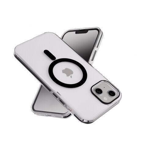 Coverzs Coverzs iPhone 13 Clear metallic case met MagSafe (zwart) Coverzs Coverzs iPhone 13 Clear metallic case met MagSafe (zwart)