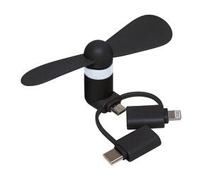 ShieldCase® Ventilator voor Smartphone met Lightning / Micro USB / USB-C aansluiting (zwart) ShieldCase® Ventilator voor Smartphone met Lightning / Micro USB / USB-C aansluiting (zwart)