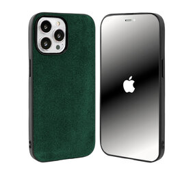 Coverzs iPhone 14 Pro Alcantara & TPU MagSafe hoesje (donkergroen) Coverzs iPhone 14 Pro Alcantara & TPU MagSafe hoesje (donkergroen)
