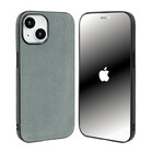 Coverzs Coverzs iPhone 15 Alcantara & TPU MagSafe hoesje (grijs)