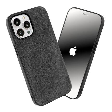 Coverzs Coverzs iPhone 13 Pro Alcantara & TPU MagSafe hoesje (zwart) Coverzs Coverzs iPhone 13 Pro Alcantara & TPU MagSafe hoesje (zwart)