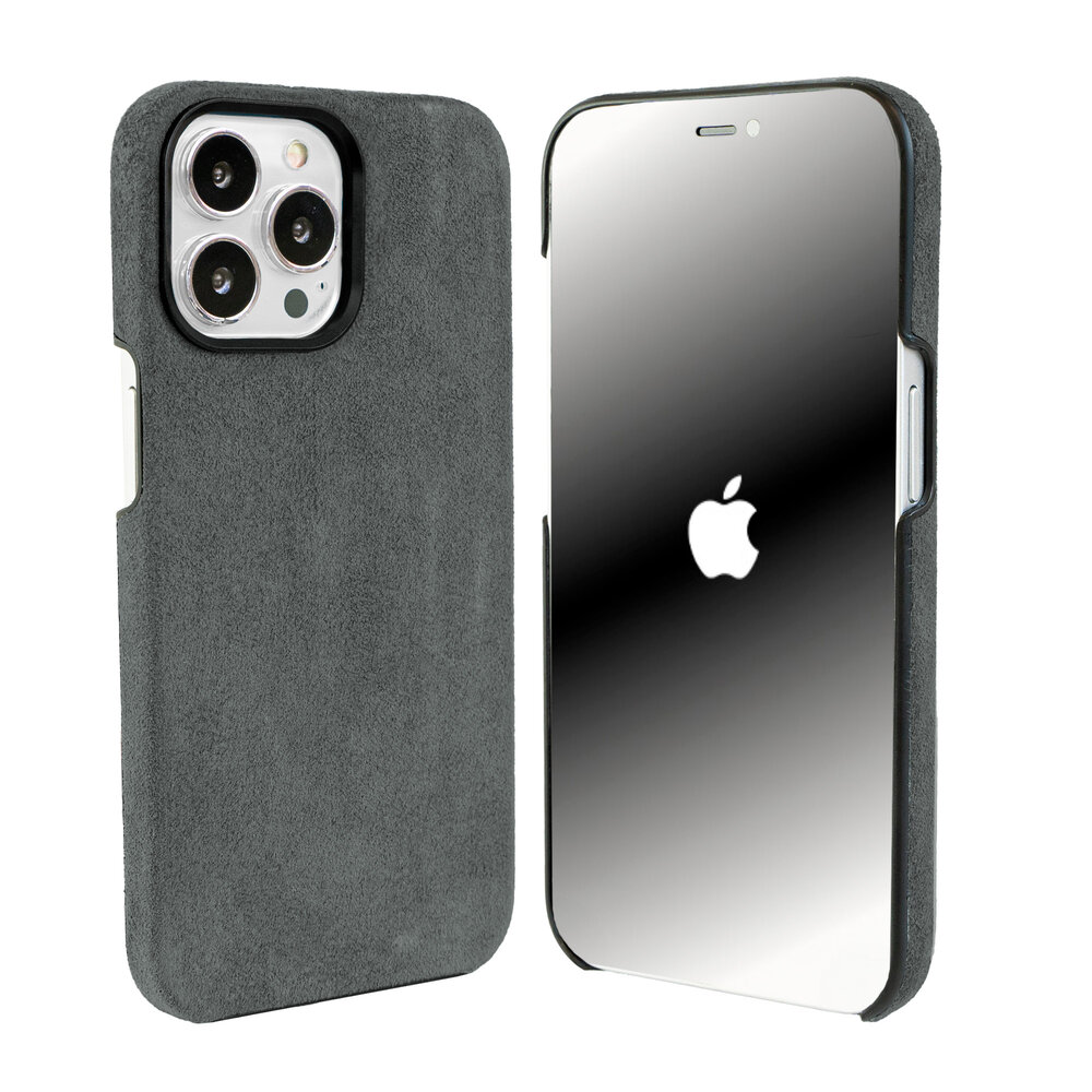 iPhone 14 Pro Alcantara MagSafe hoesje (grijs) - Phone-Factory