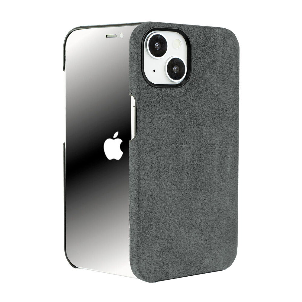 Coverzs Coverzs iPhone 13 Alcantara MagSafe hoesje (grijs) Coverzs Coverzs iPhone 13 Alcantara MagSafe hoesje (grijs)