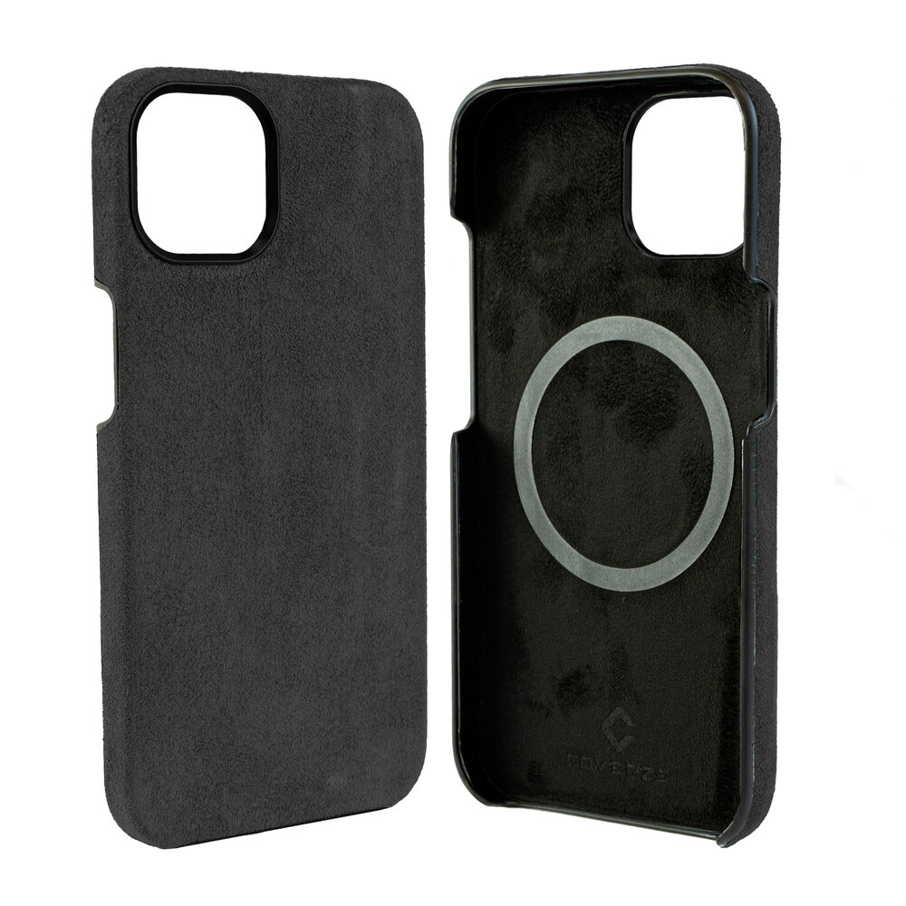 Coverzs Coverzs iPhone 15 Alcantara MagSafe hoesje (zwart) Coverzs Coverzs iPhone 15 Alcantara MagSafe hoesje (zwart)