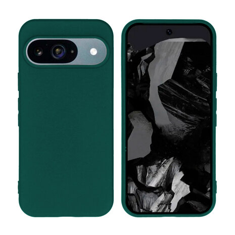 ShieldCase® ShieldCase Google Pixel 9 siliconen hoesje (donkergroen)