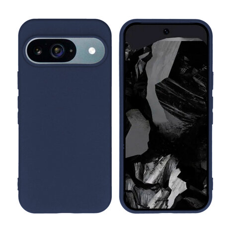 ShieldCase® ShieldCase Google Pixel 9 siliconen hoesje (donkerblauw)
