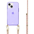 xoxo Wildhearts xoxo Wildhearts iPhone 14 paars hoesje met Rainbow Vibes koord
