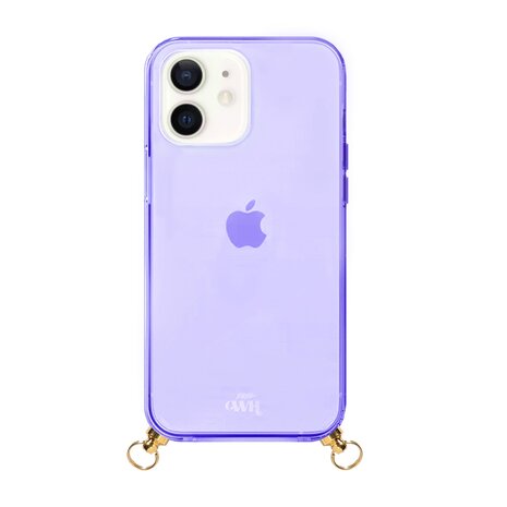 xoxo Wildhearts xoxo Wildhearts iPhone 12 paars hoesje met Rainbow Vibes koord xoxo Wildhearts xoxo Wildhearts iPhone 12 paars hoesje met Rainbow Vibes koord