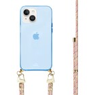 xoxo Wildhearts xoxo Wildhearts iPhone 15 blauw hoesje met Rainbow Vibes koord
