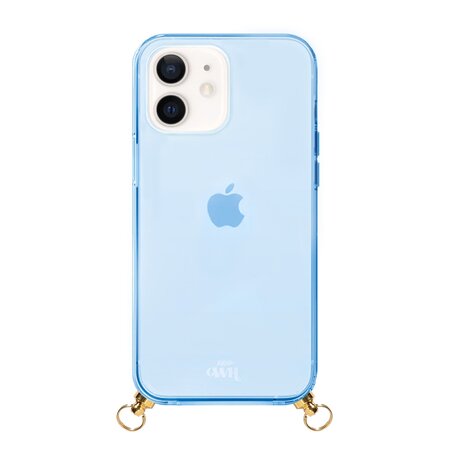 xoxo Wildhearts xoxo Wildhearts iPhone 11 blauw hoesje met Aqua Pink koord xoxo Wildhearts xoxo Wildhearts iPhone 11 blauw hoesje met Aqua Pink koord