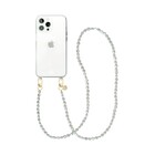 xoxo Wildhearts iPhone 13 Pro Max transparant hoesje met lang Pearlfection koord