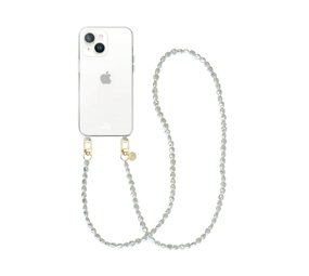xoxo Wildhearts iPhone 15 Plus transparant hoesje met lang Pearlfection koord xoxo Wildhearts iPhone 15 Plus transparant hoesje met lang Pearlfection koord