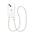 xoxo Wildhearts iPhone 14 Plus transparant hoesje met lang Pearlfection koord