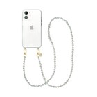xoxo Wildhearts iPhone 12 transparant hoesje met lang Pearlfection koord