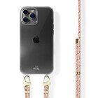 xoxo Wildhearts iPhone 15 Pro transparant hoesje met Rainbow Vibes koord