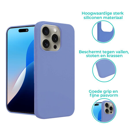 ShieldCase® ShieldCase iPhone 16 Pro siliconen hoesje (paars)