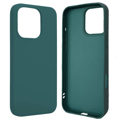 ShieldCase® ShieldCase iPhone 16 Pro Max siliconen hoesje (donkergroen)