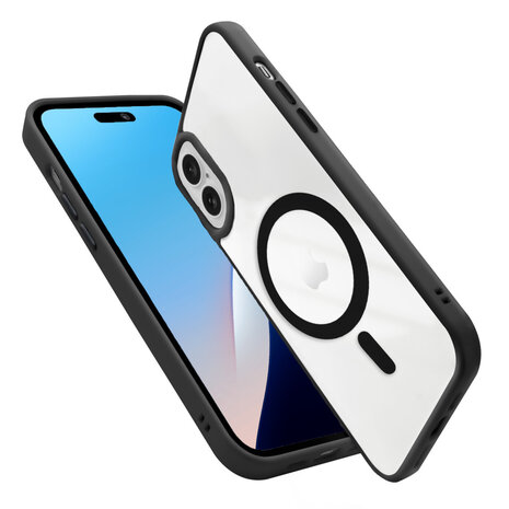 ShieldCase® ShieldCase iPhone 16 MagSafe hoesje met gekleurde rand (zwart) ShieldCase® ShieldCase iPhone 16 MagSafe hoesje met gekleurde rand (zwart)