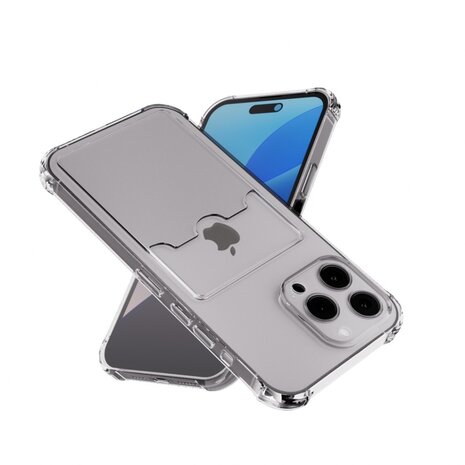 ShieldCase® ShieldCase iPhone 16 Pro Max Shock case met pasjeshouder (transparant) ShieldCase® ShieldCase iPhone 16 Pro Max Shock case met pasjeshouder (transparant)