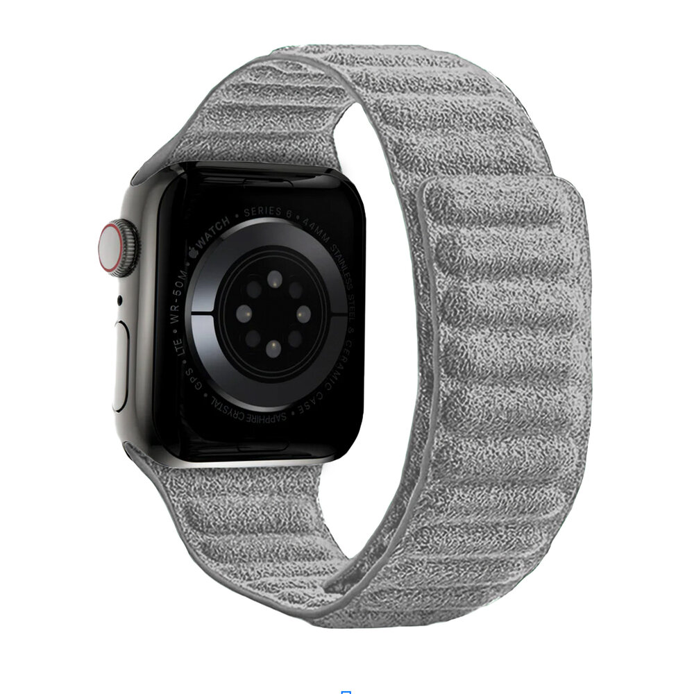 Strap-it® Strap-it Apple Watch Alcantara bandje (grijs) Strap-it® Strap-it Apple Watch Alcantara bandje (grijs)
