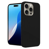ShieldCase® iPhone 16 Pro siliconen hoesje (zwart)