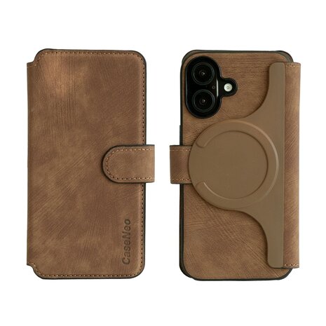 Coverzs Coverzs iPhone 16 2-in-1 MagSafe bookcase (bruin) Coverzs Coverzs iPhone 16 2-in-1 MagSafe bookcase (bruin)