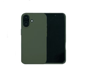 Ceezs iPhone 16 hoesje siliconen (donkergroen)