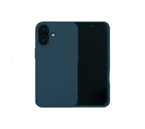 Ceezs iPhone 16 hoesje siliconen (donkerblauw)