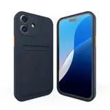 ShieldCase® iPhone 16 Plus back cover met pasjeshouder (donkerblauw) ShieldCase® iPhone 16 Plus back cover met pasjeshouder (donkerblauw)