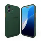 ShieldCase® ShieldCase iPhone 16 Plus back cover met pasjeshouder (donkergroen)