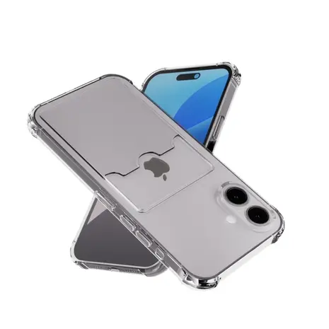 ShieldCase® ShieldCase iPhone 16 Plus TPU hoesje met pasjeshouder (transparant) ShieldCase® ShieldCase iPhone 16 Plus TPU hoesje met pasjeshouder (transparant)