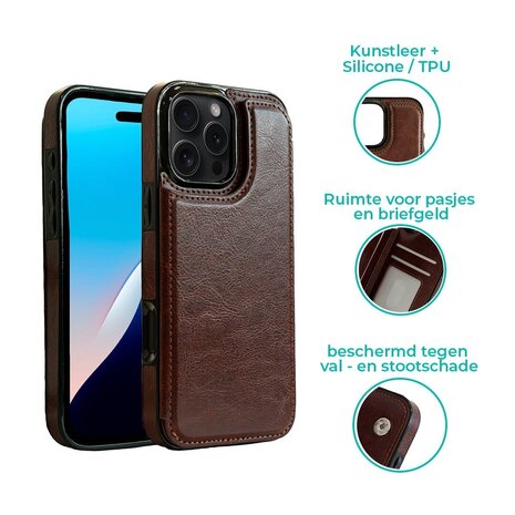 ShieldCase® ShieldCase iPhone 16 Pro Max Wallet case (bruin) ShieldCase® ShieldCase iPhone 16 Pro Max Wallet case (bruin)