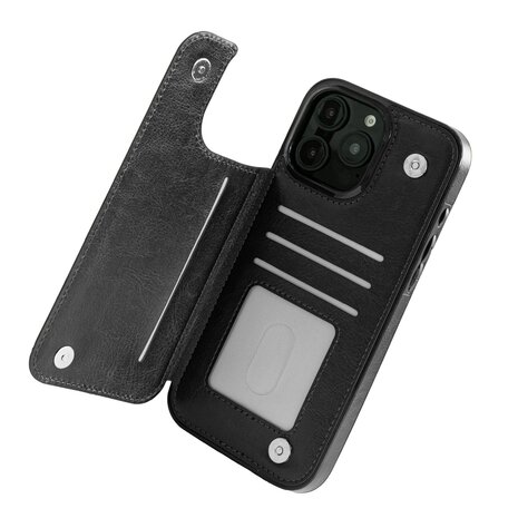 ShieldCase® ShieldCase iPhone 16 Pro Max Wallet case (zwart) ShieldCase® ShieldCase iPhone 16 Pro Max Wallet case (zwart)