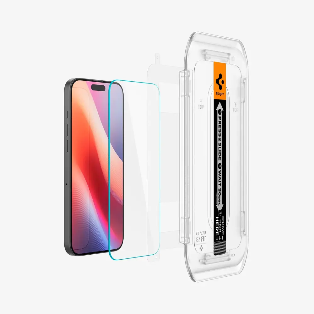 Spigen Spigen iPhone 16 Pro Max EZ Fit GLAS.tR screenprotector Spigen Spigen iPhone 16 Pro Max EZ Fit GLAS.tR screenprotector