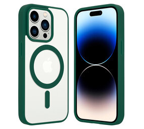 ShieldCase® iPhone 14 Pro Magsafe hoesje transparant gekleurde rand (groen) ShieldCase® iPhone 14 Pro Magsafe hoesje transparant gekleurde rand (groen)