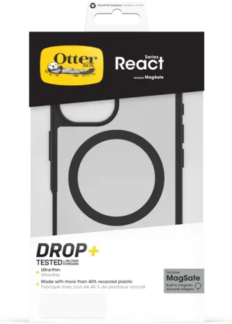 Otterbox OtterBox iPhone 16 React MagSafe hoesje (zwart) Otterbox OtterBox iPhone 16 React MagSafe hoesje (zwart)