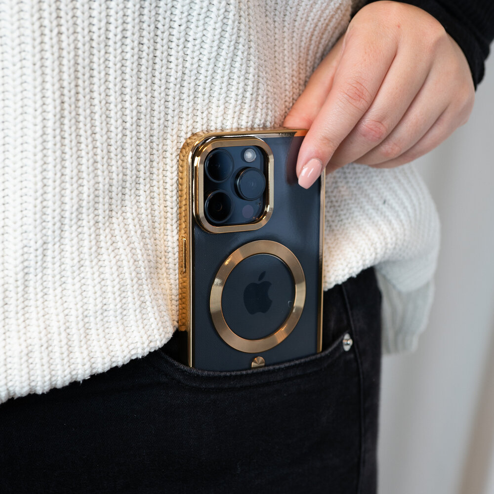 ShieldCase® ShieldCase iPhone 15 Pro MagSafe hoesje met camera bumper (goud) ShieldCase® ShieldCase iPhone 15 Pro MagSafe hoesje met camera bumper (goud)