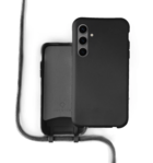 Coverzs Coverzs Samsung Galaxy A55 siliconen hoesje met koord (zwart)